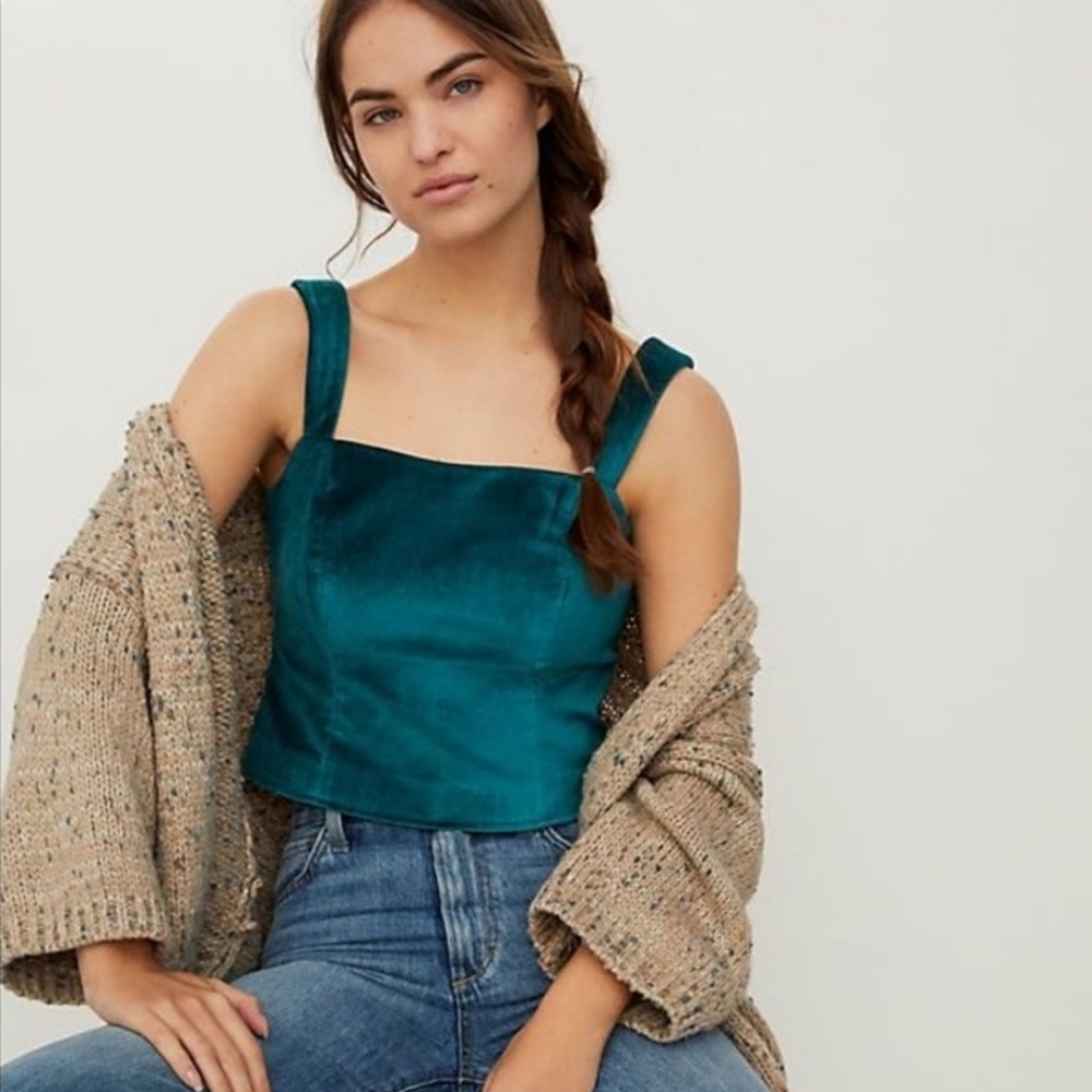 Summer Anthropologie Maeve Emmanuelle Cropped Top